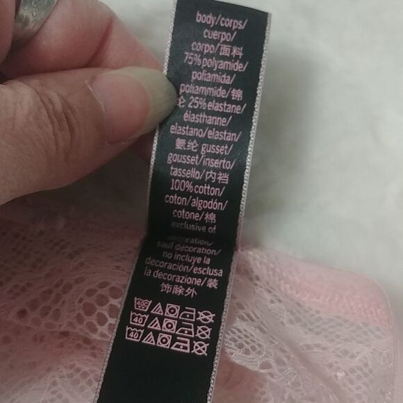 NWOT XL Vintage Victoria's Secret Very Sexy Cheeky Pink/Red Strappy Detail - Picture 9 of 17